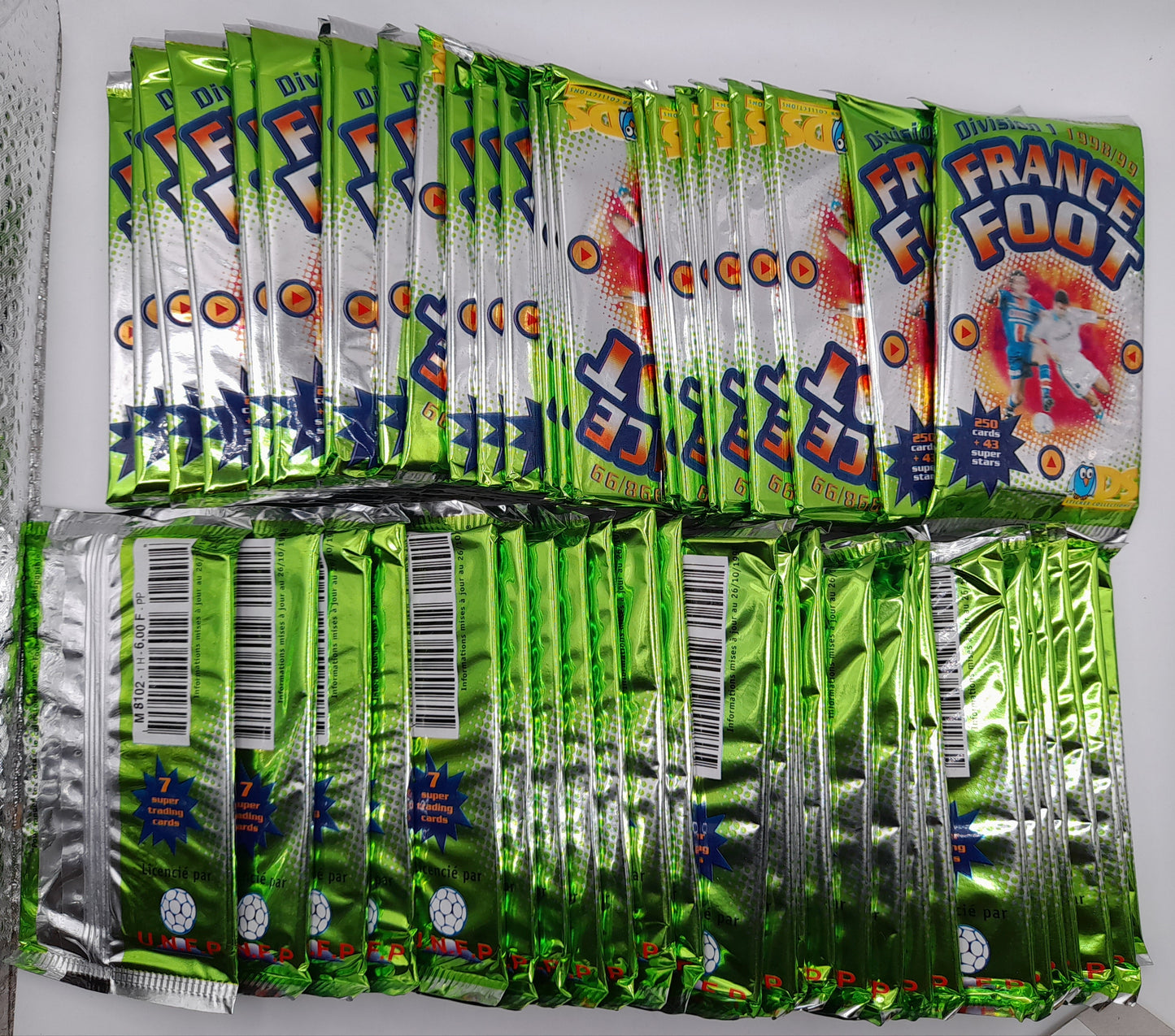DS FRANCE FOOT Division 1 50x 1998/99 Packets Sealed RARE