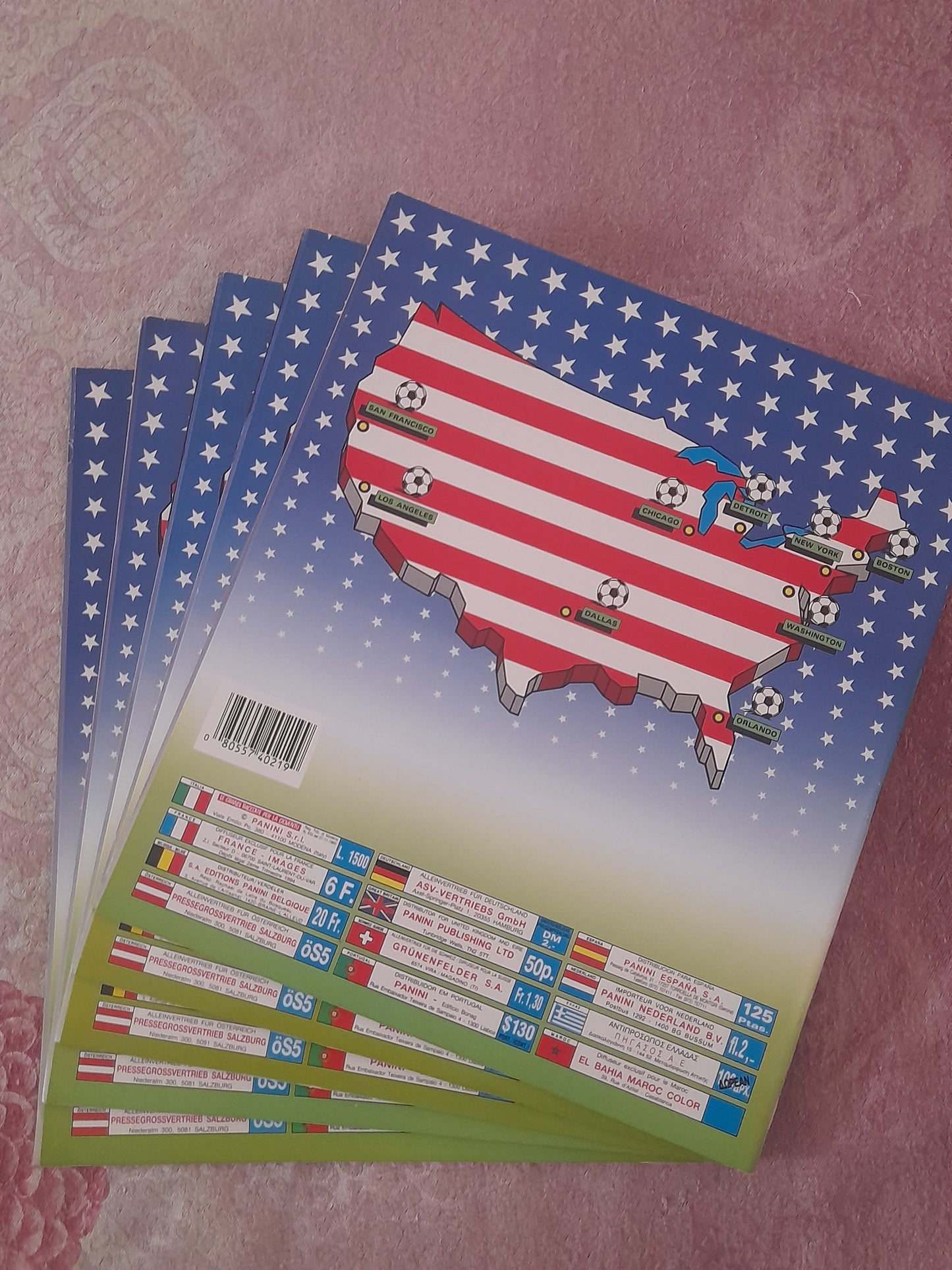 Panini World cup USA 1994 5x Empty Albums 330 Version Very Good Conditions Second loot