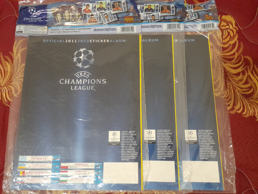 Panini Champions League 2011/2012 3 Empty Albums + 3 packets